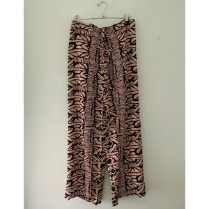 Beauty From Ashes Sz LG Flowy Palazzo Wrap Pants